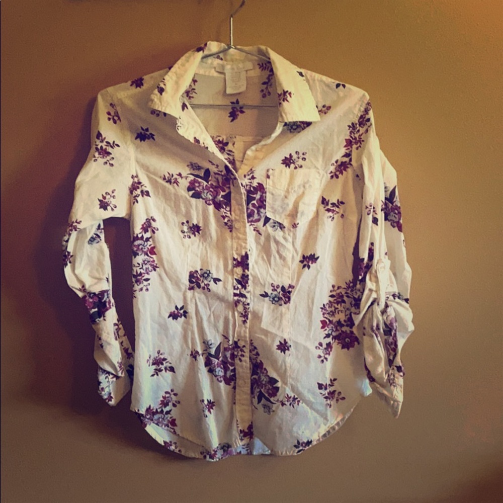 Floral button down